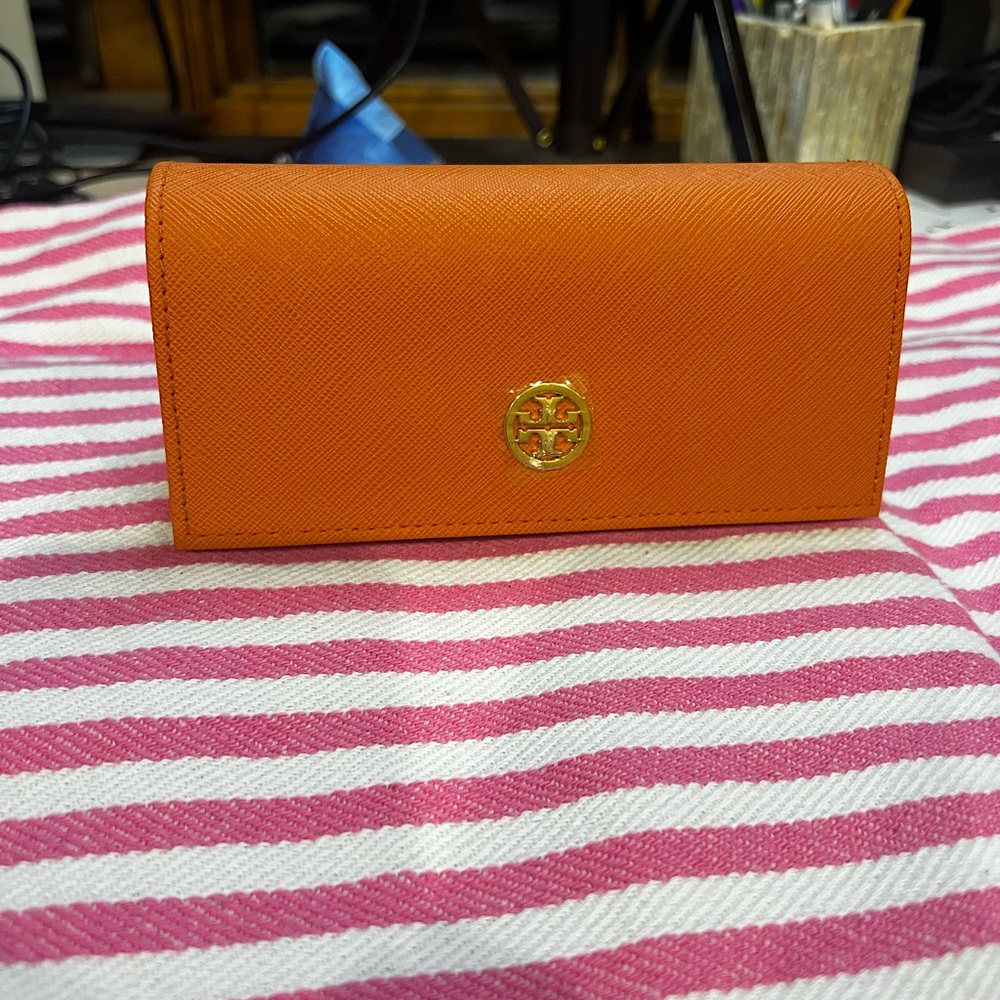 New Tory Burch sunglasses case.